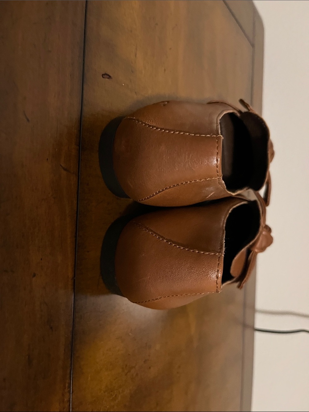 Born Cognac Brown Knot-Front Loafer Flats - Picture 5 of 6